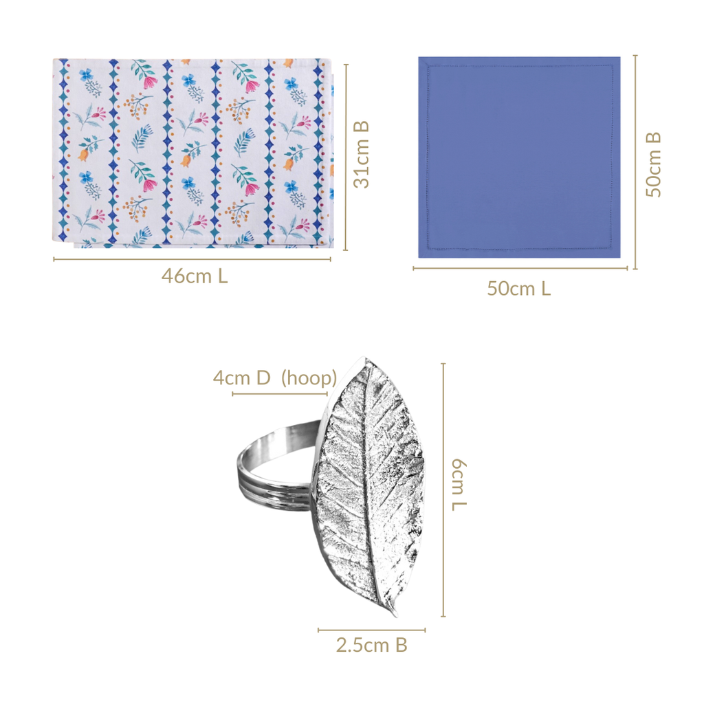 Florina Table Linen Hamper With Set Of 6 Rings Napkins And Mats Nestasia