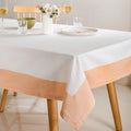 Ventosa Cotton Tablecloth For 6 Seater In Peach 200x150cm Nestasia