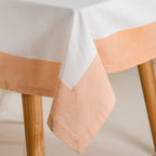 Ventosa Cotton Tablecloth For 6 Seater In Peach 200x150cm Nestasia
