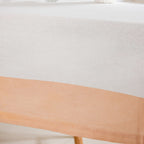 Ventosa Cotton Tablecloth For 6 Seater In Peach 200x150cm Nestasia