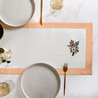 Ventosa Pure Cotton Table Runner In Peach 180x36cm Nestasia