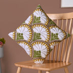Flower Arches Embroidered Cushion Cover Beige 40x40cm Nestasia