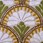Flower Arches Embroidered Cushion Cover Beige 40x40cm Nestasia