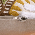 Flower Arches Embroidered Cushion Cover Beige 40x40cm Nestasia