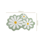 Flower Power Anti Slip Cotton Floor Mat 105x53cm Nestasia