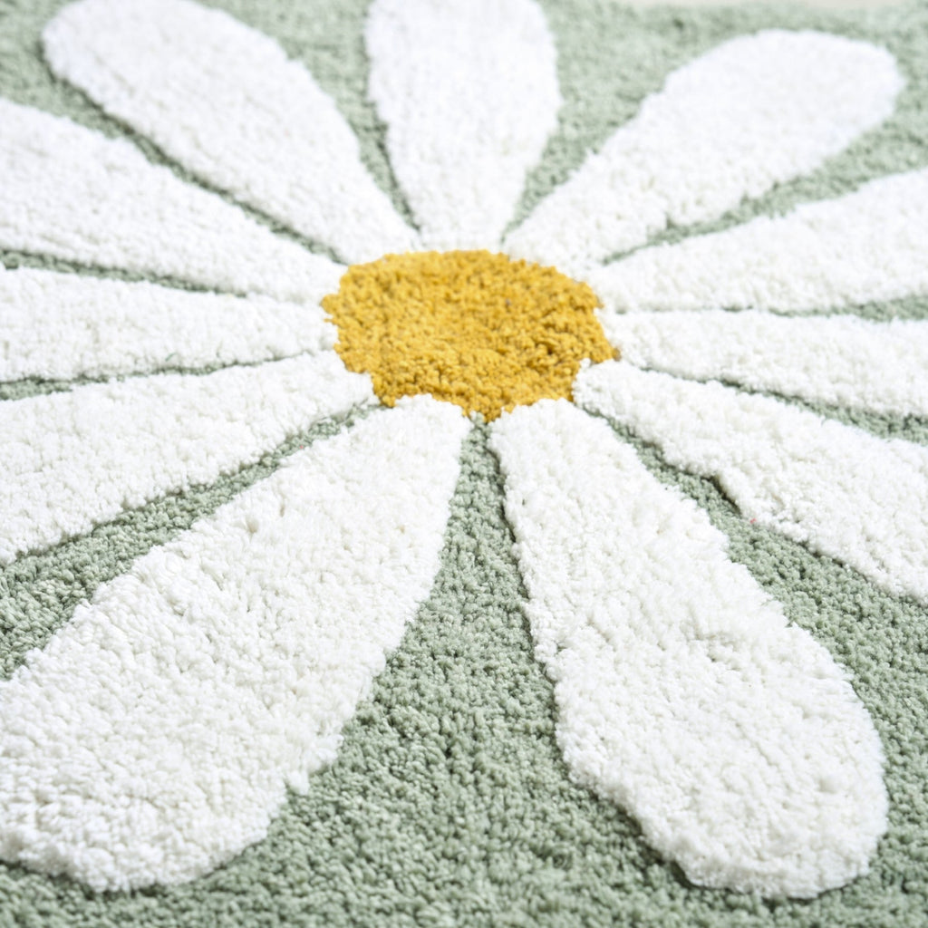Flower Power Anti Slip Cotton Floor Mat 105x53cm Nestasia