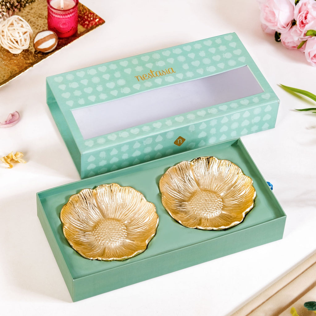Flower Trinket Bowl Set Of 2 Nestasia