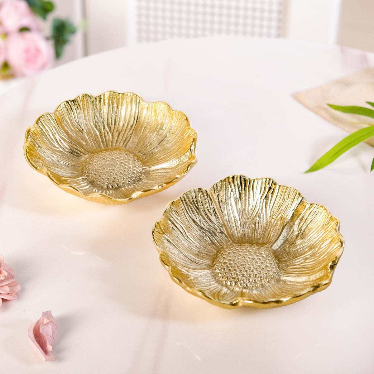 Flower Trinket Bowl Set Of 2 Nestasia