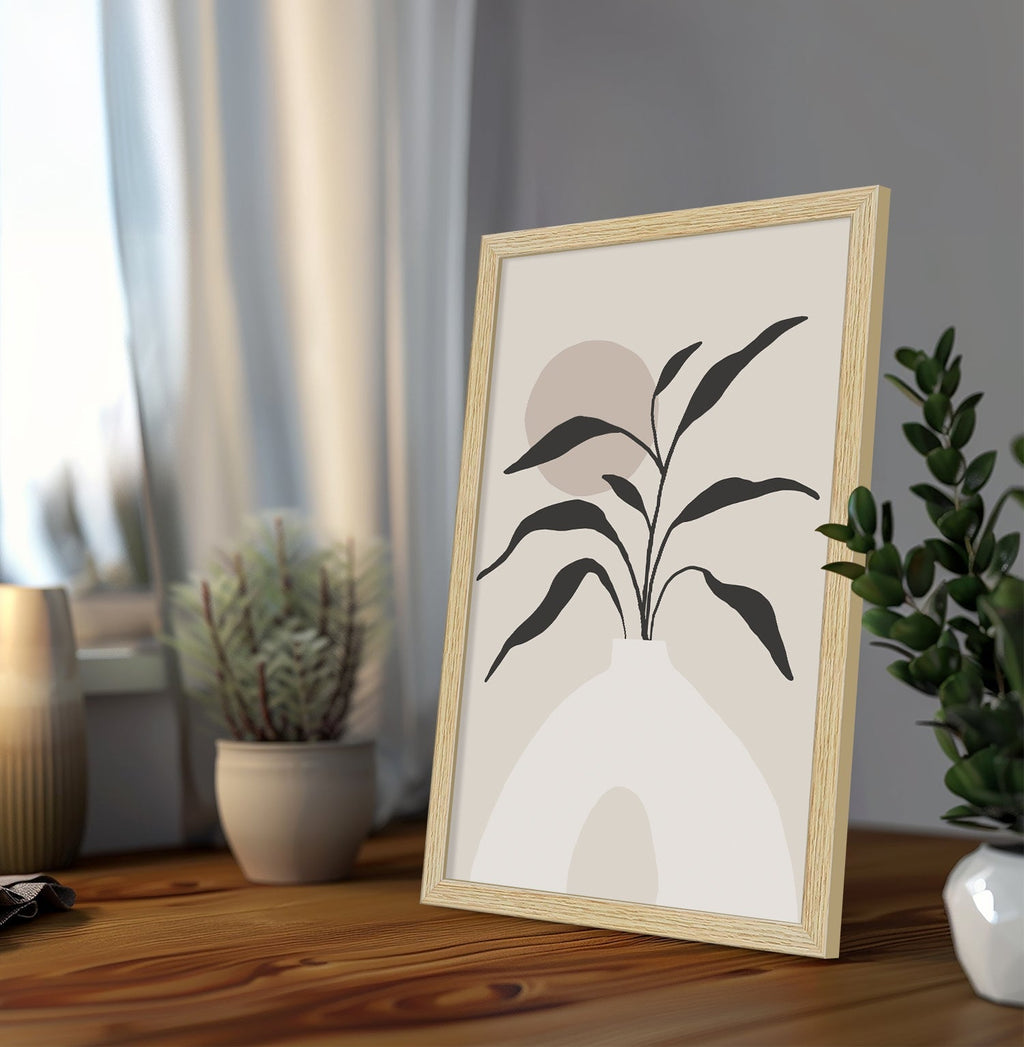 Boho Floral Vases Art Paintings, Painting For Wall Living Room, AXIII-23-FLR ArtX