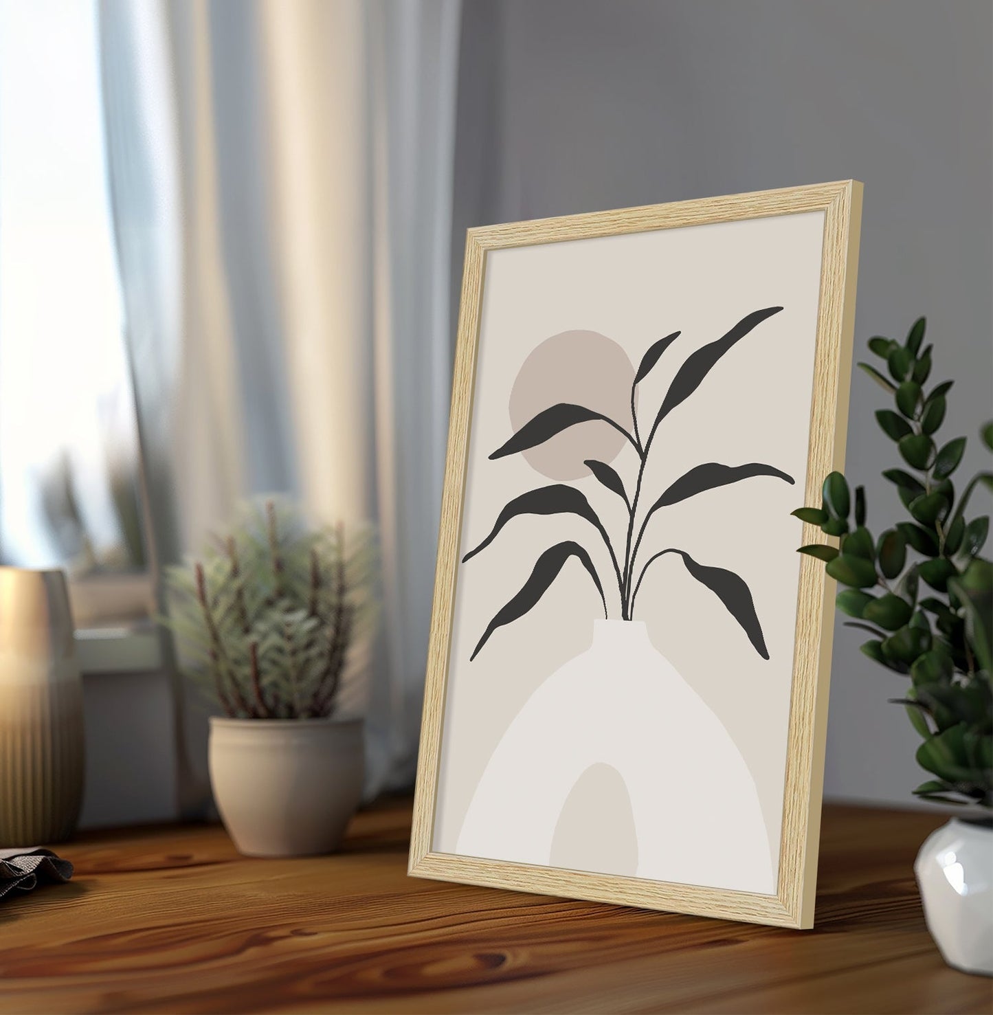 Boho Floral Vases Art Paintings, Painting For Wall Living Room, AXIII-23-FLR