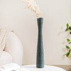 Ceramic Matte Finish Textured Thin Vase Nestasia