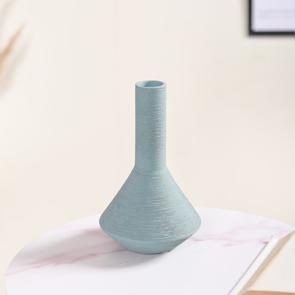 Brushed Texture Scandinavian Vase Blue Nestasia