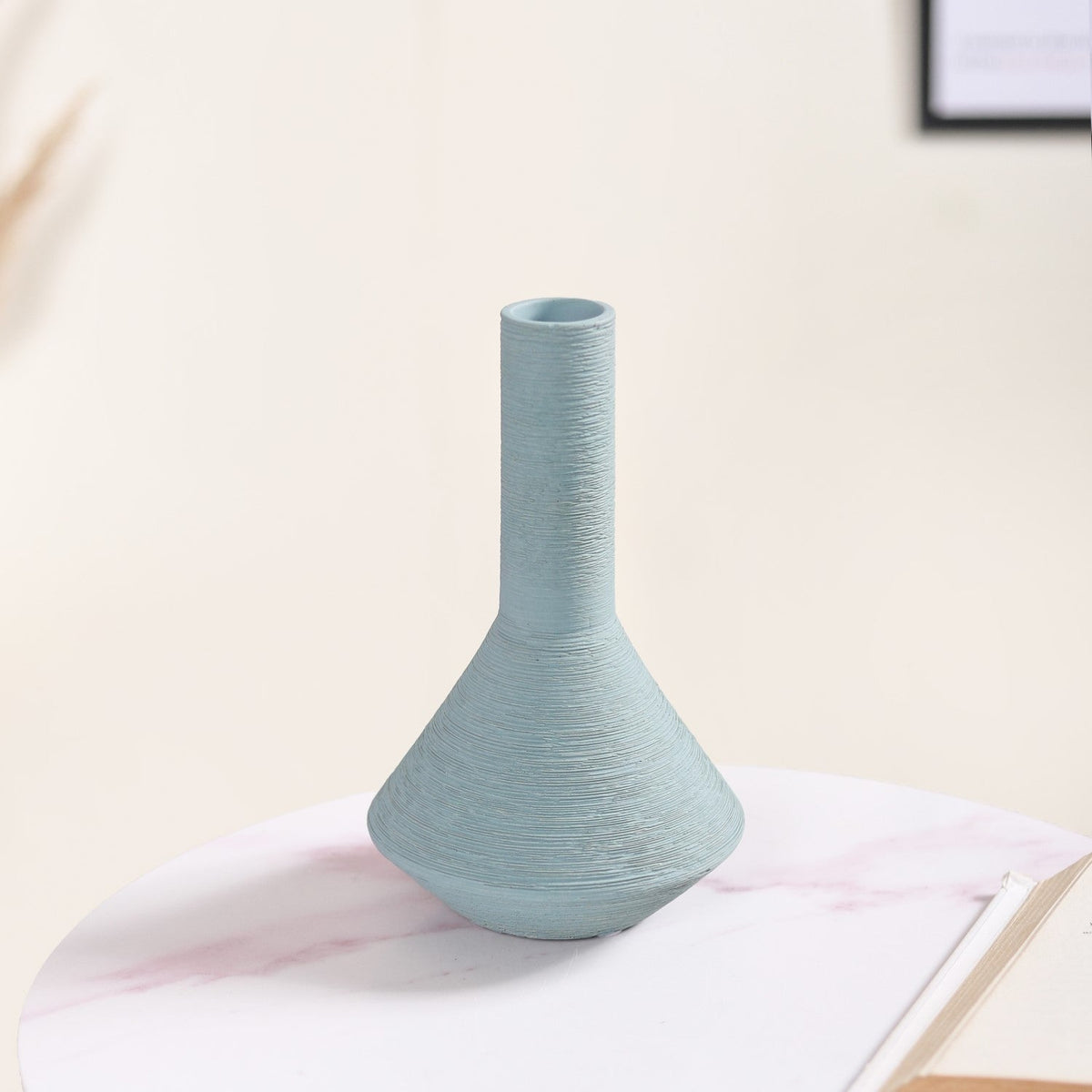 Brushed Texture Scandinavian Vase Blue Nestasia