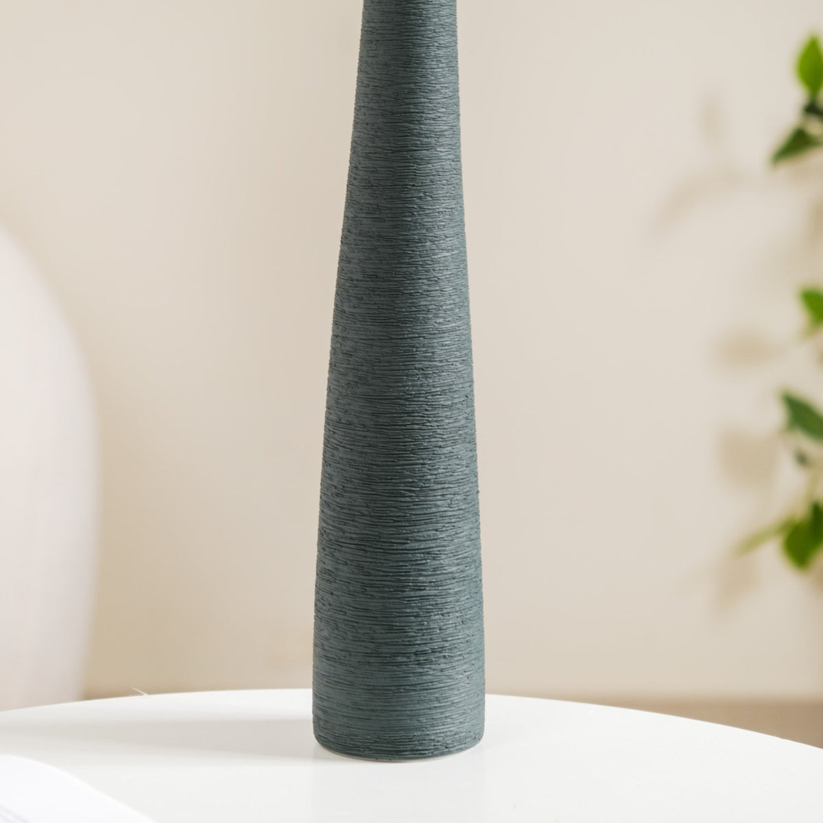 Ceramic Matte Finish Textured Thin Vase Nestasia
