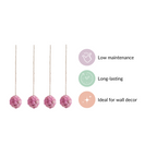 Sustainable Sola Flower Wall Hanging Decor Set of 4 Pink Nestasia