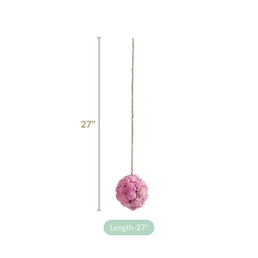 Sustainable Sola Flower Wall Hanging Decor Set of 4 Pink Nestasia