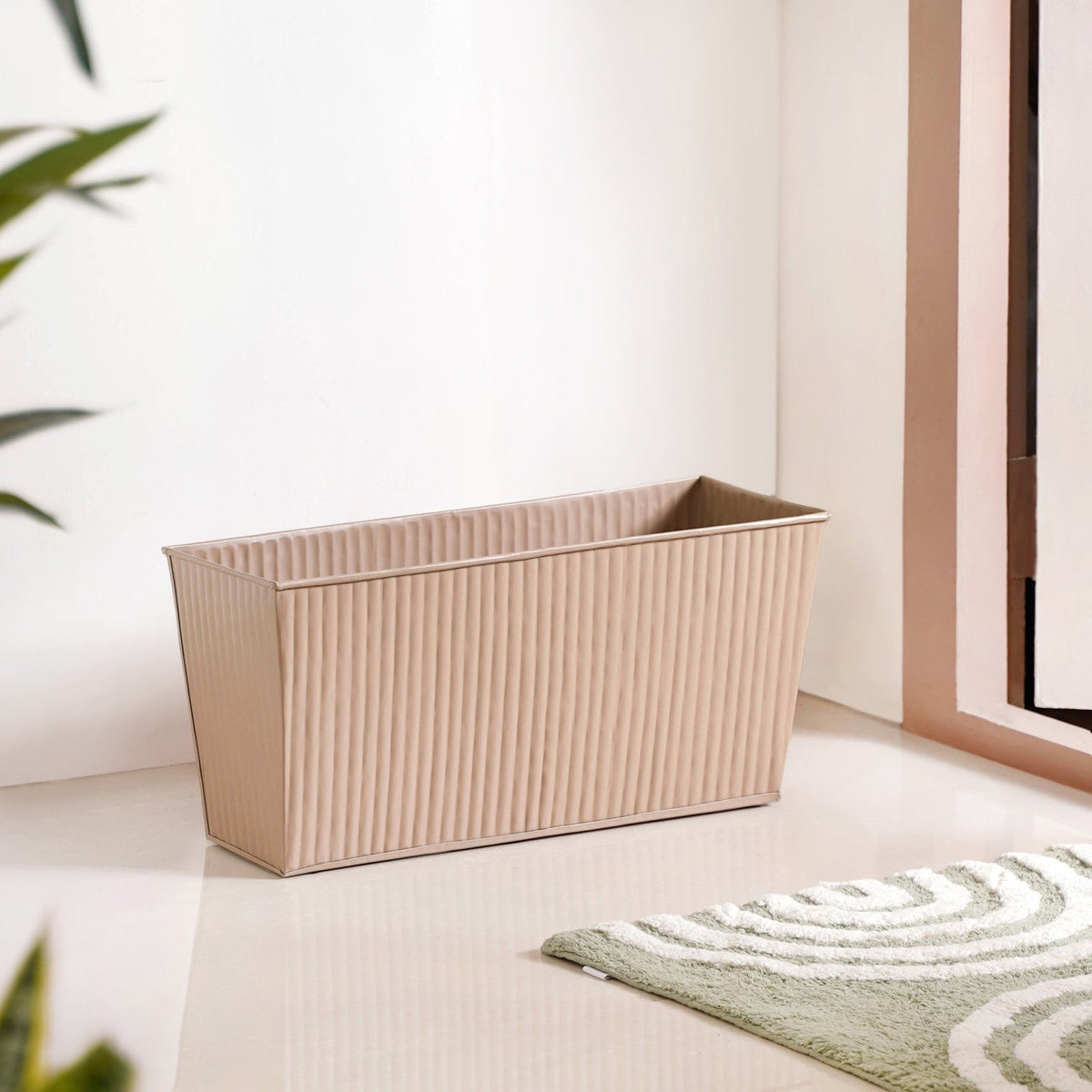 Fluted Balcony Planter Box Taupe Nestasia