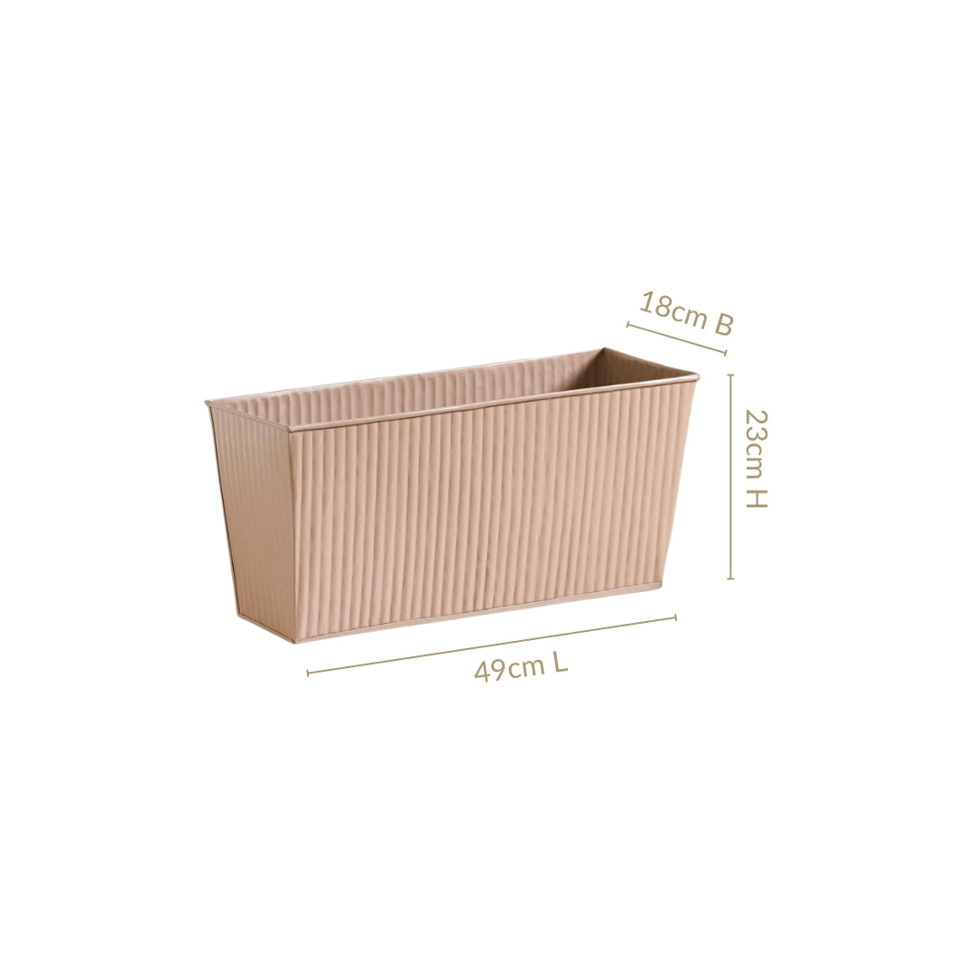 Fluted Balcony Planter Box Taupe Nestasia
