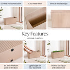 Fluted Balcony Planter Box Taupe Nestasia