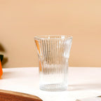 Fluted Glass Carafe Jug With 2 Tumblers Nestasia