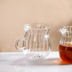 Fluted Glass Creamer Coffee Jug Set Of 2 375ml Nestasia
