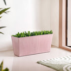 Fluted Indoor Planter Box Pink Nestasia