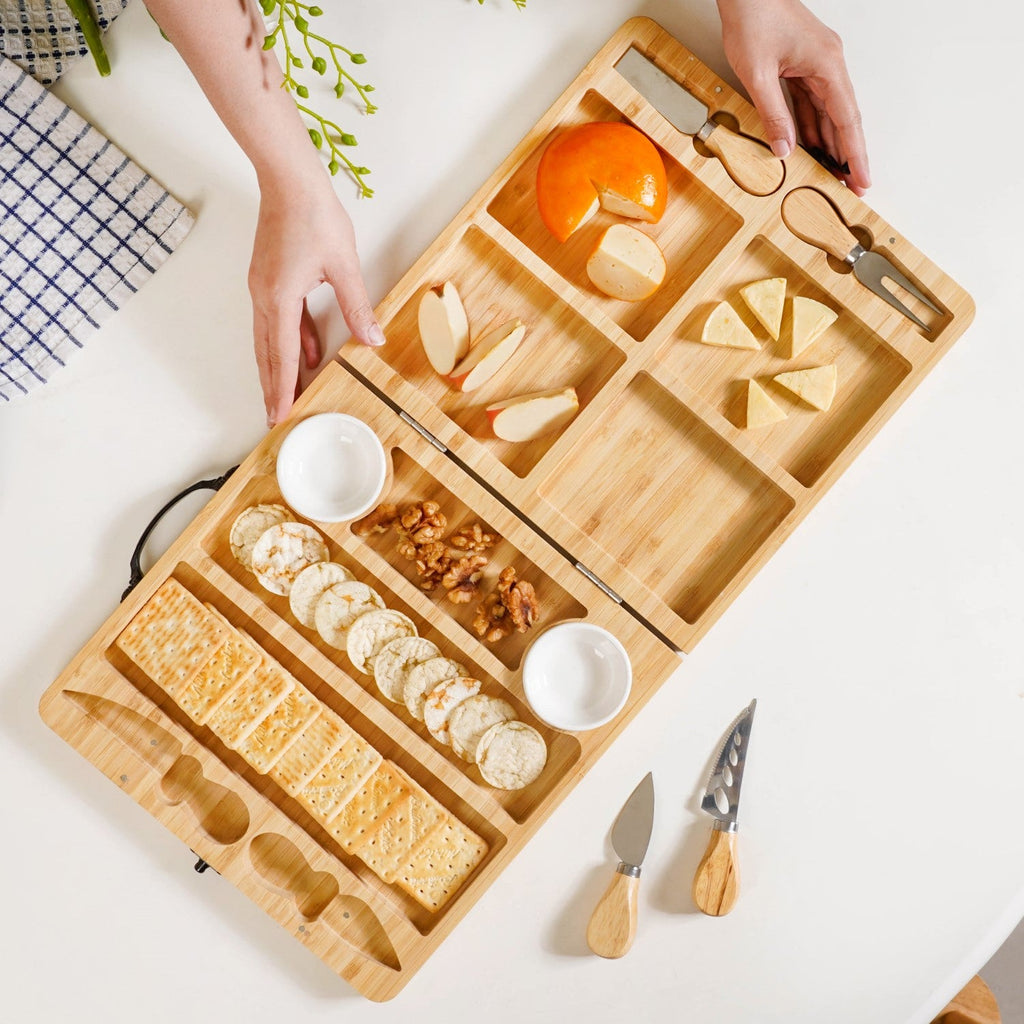 Foldable Trending Charcuterie Board Set With Bowls And Knives 22inch Nestasia