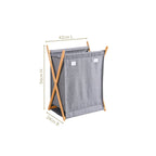 Foldable Cloth Laundry Basket Grey Nestasia