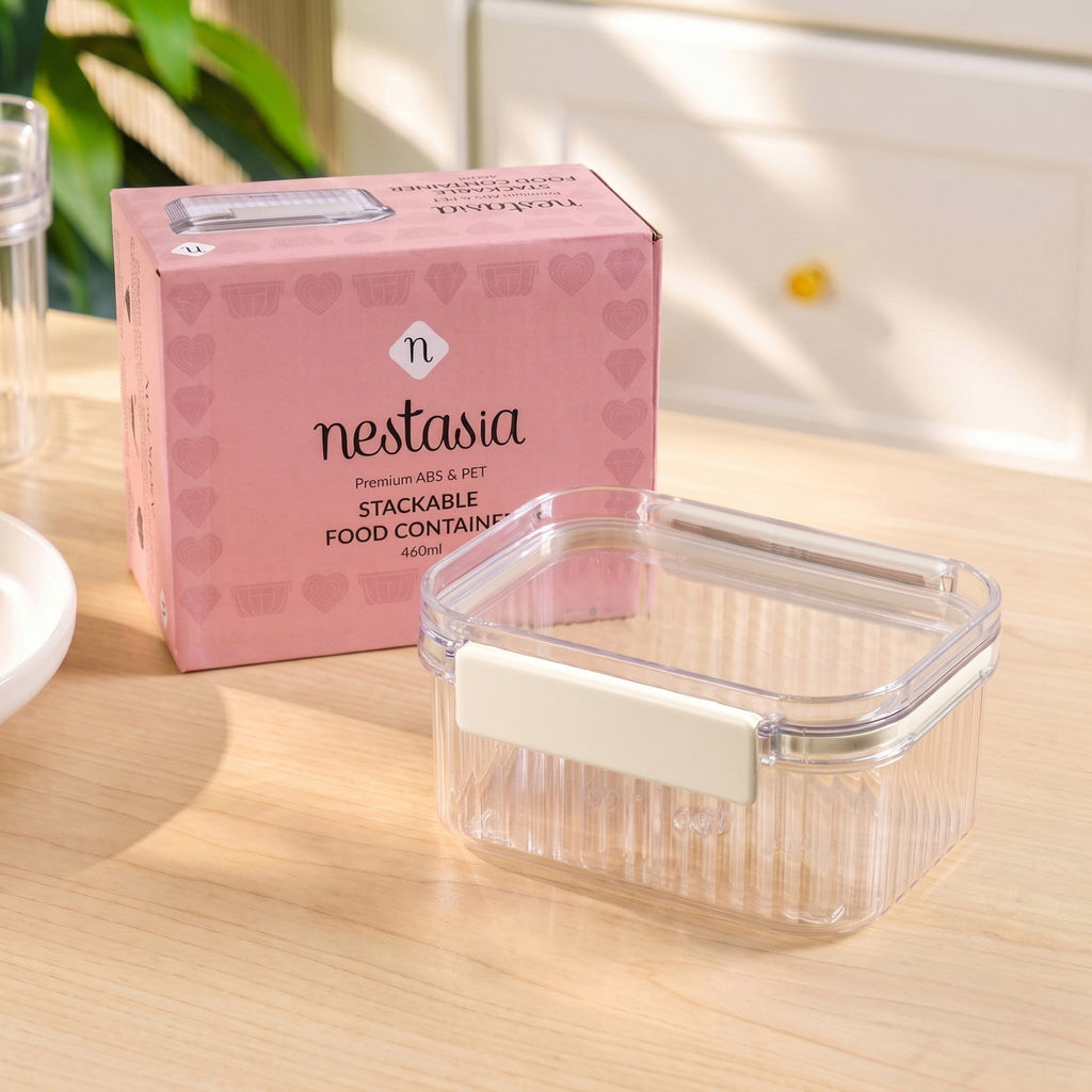 Food Storage Container With Airtight Clip Lock Lid 430ml Nestasia