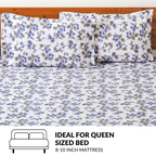Forest Ferns Queen Size Pure Cotton Bedding Set 254x229cm Nestasia