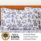 Forest Ferns Queen Size Pure Cotton Bedding Set 254x229cm Nestasia