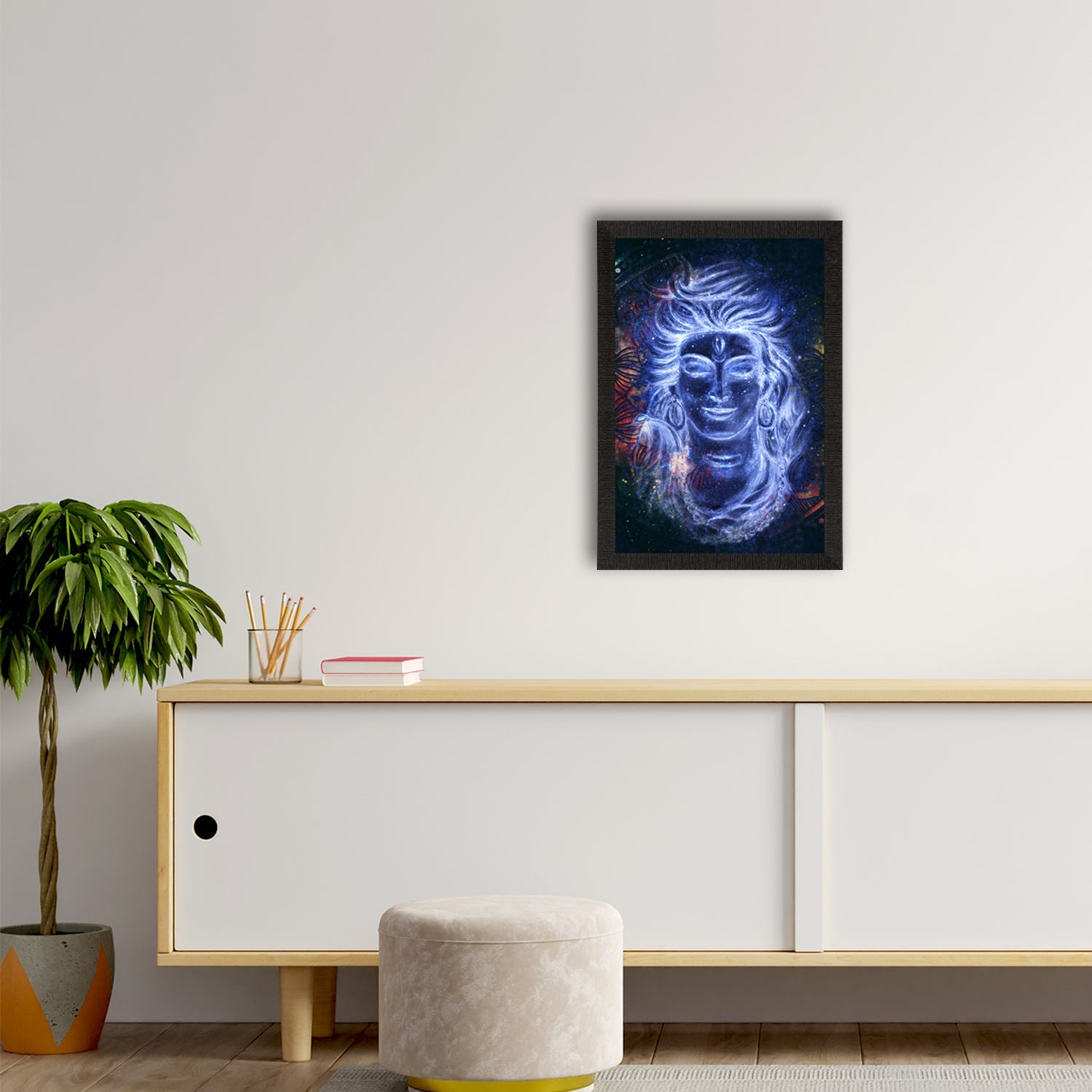 Lord Shiva Painting Digital Printed Religious Wall Art Kafalo