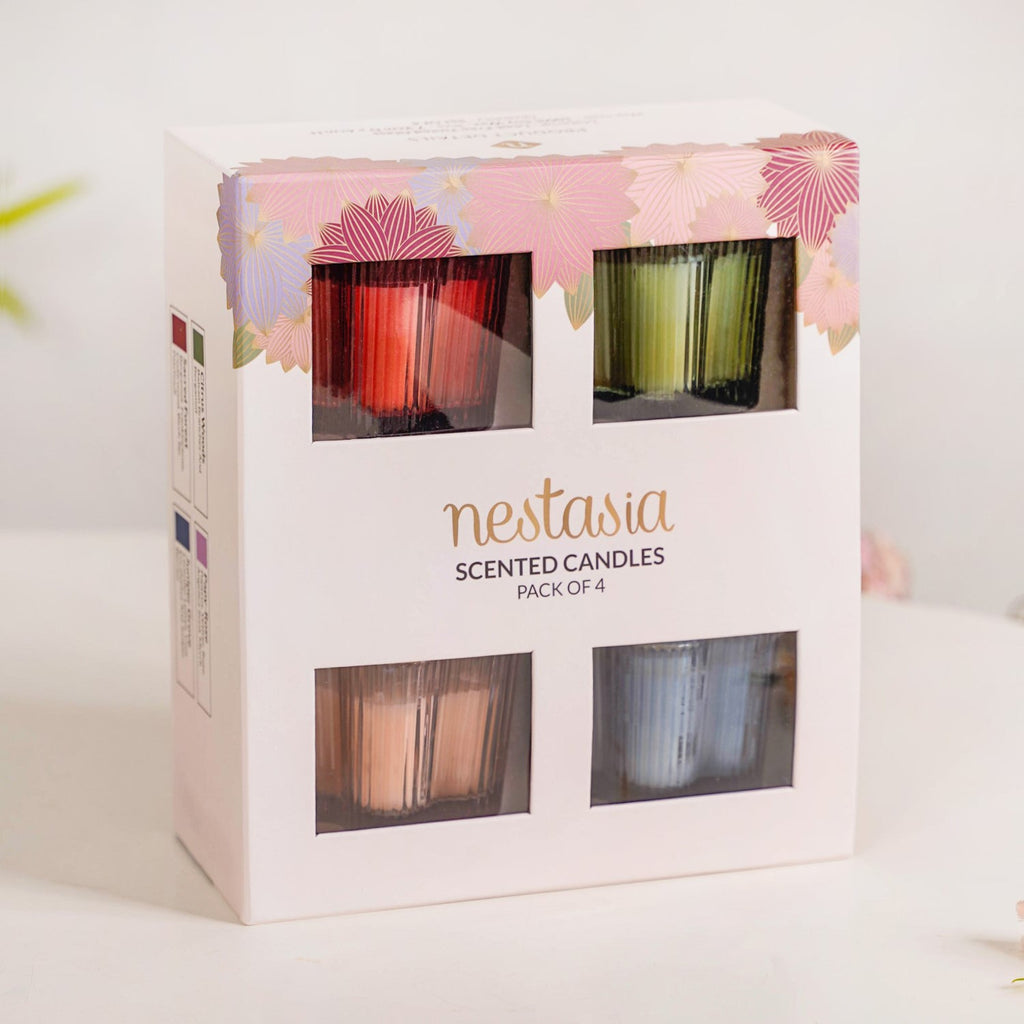 Four Seasons Of Scents Fragrant Candles Gift Set Of 4 Nestasia