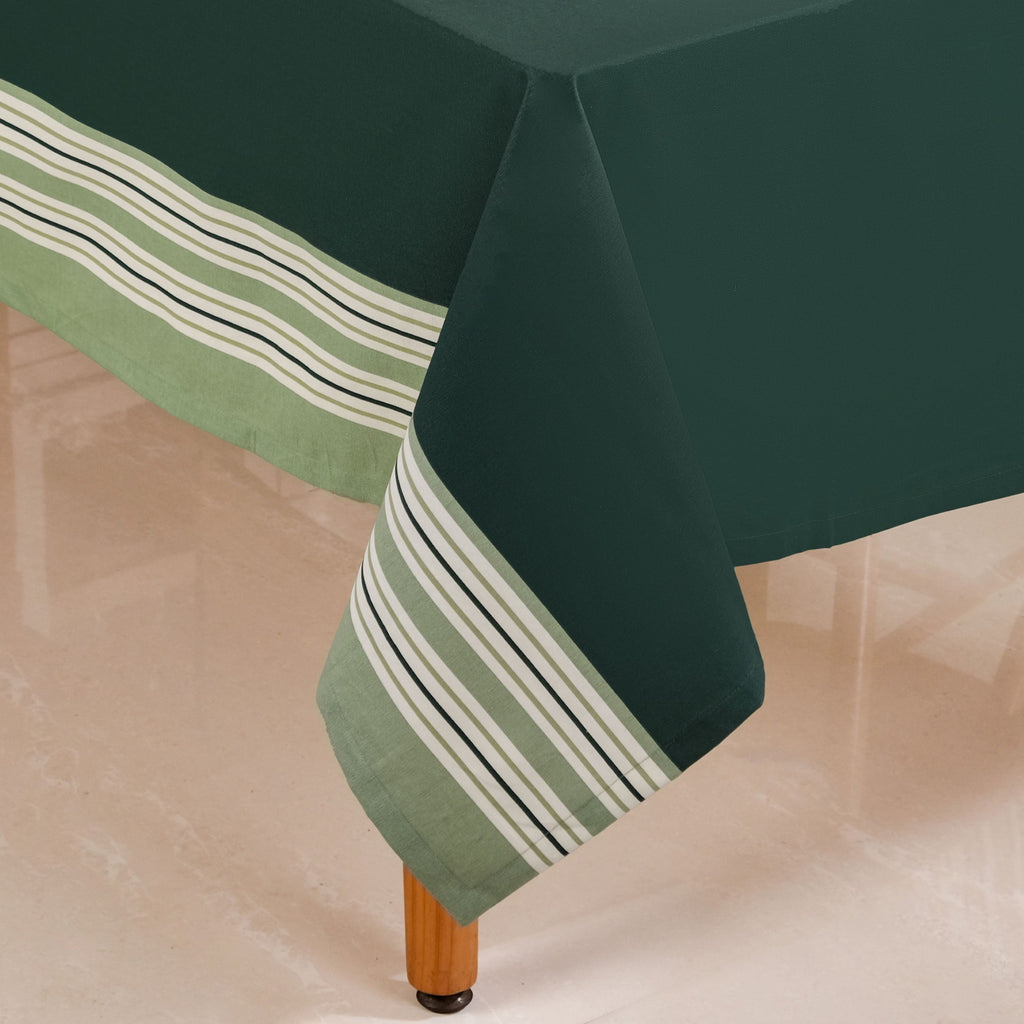Sage Stripes 8 Seater Water Resistant Table Cover 274x152cm Nestasia