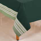 Sage Stripes 8 Seater Water Resistant Table Cover 274x152cm Nestasia