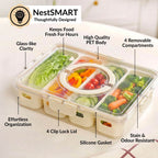 FreshGrid 4 Compartments Airtight Storage Box Nestasia