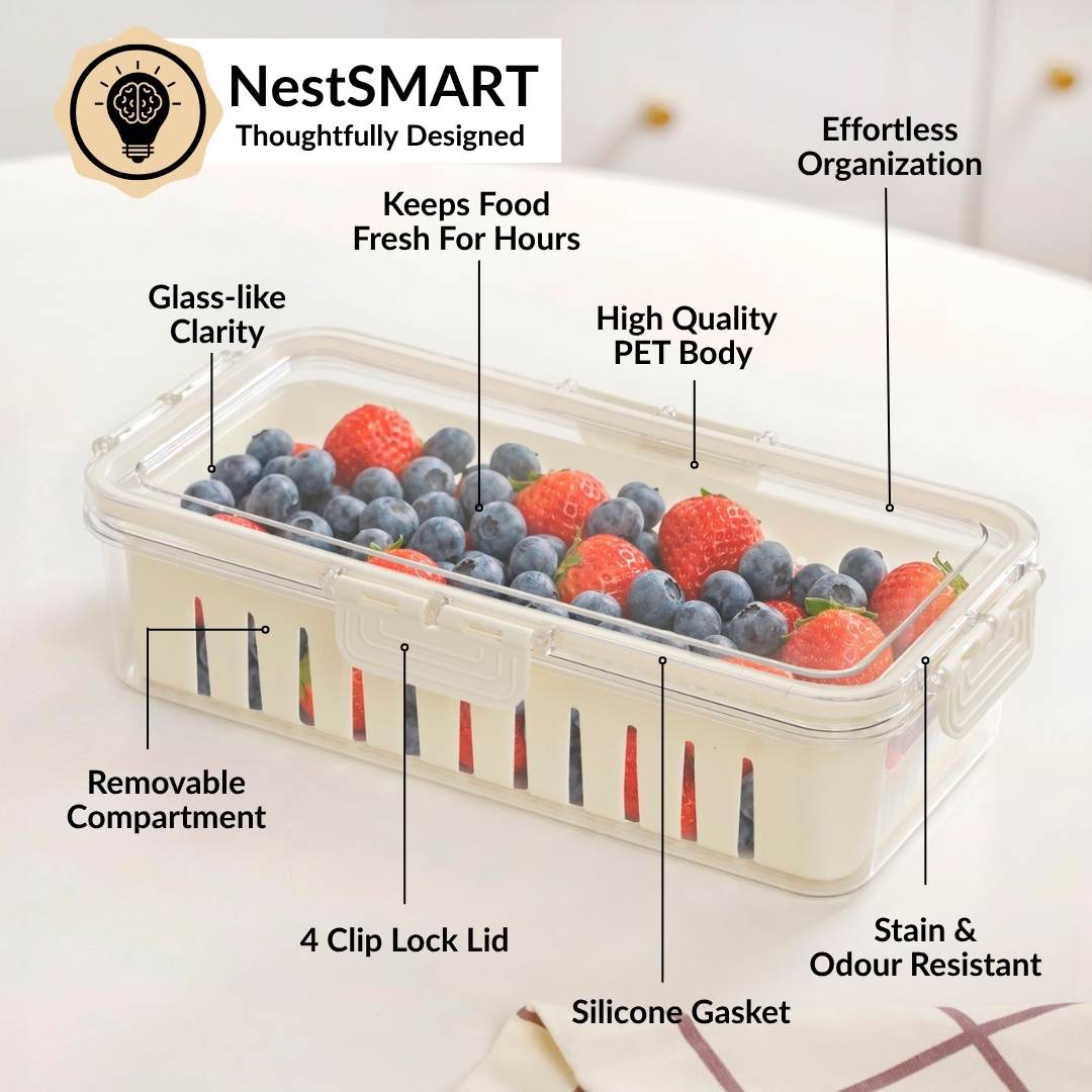 FreshGrid Airtight Fridge Storage Box Nestasia