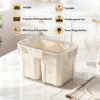 FreshGrid Tall Fridge Storage Box With 2 Compartments Nestasia
