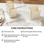 FreshGrid Tall Fridge Storage Box With 2 Compartments Nestasia