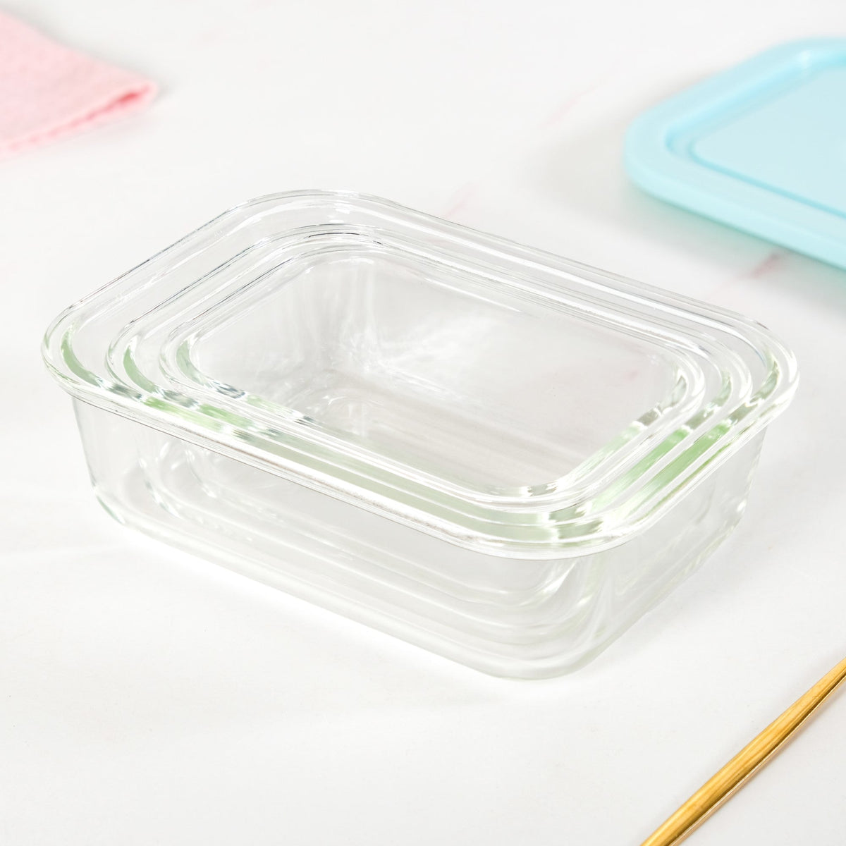 Freshlock Meal Prep Rectangular Storage Box Set Of 3 S 370ml M 600ml L 1000ml Nestasia