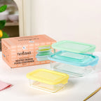 Freshlock Meal Prep Rectangular Storage Box Set Of 3 S 370ml M 600ml L 1000ml Nestasia