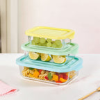 Freshlock Meal Prep Rectangular Storage Box Set Of 3 S 370ml M 600ml L 1000ml Nestasia