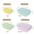 Freshlock Meal Prep Rectangular Storage Box Set Of 4 S 370ml M 600ml L 1000ml XL 1500ml Nestasia