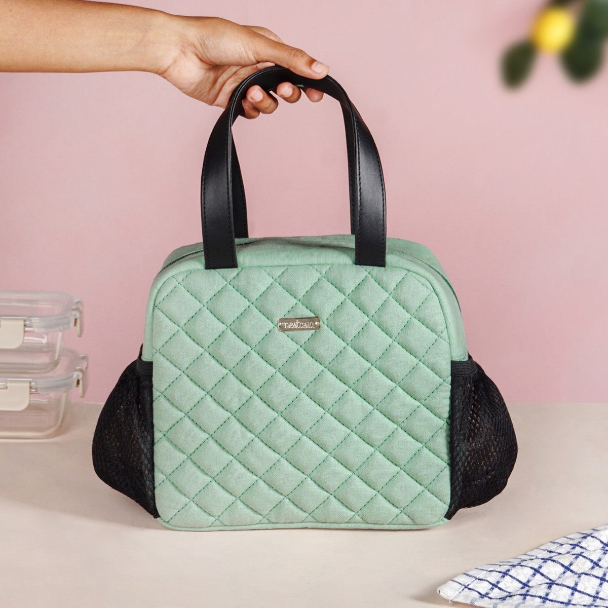 Freshpack Quilted Lunch Bag Mint Nestasia