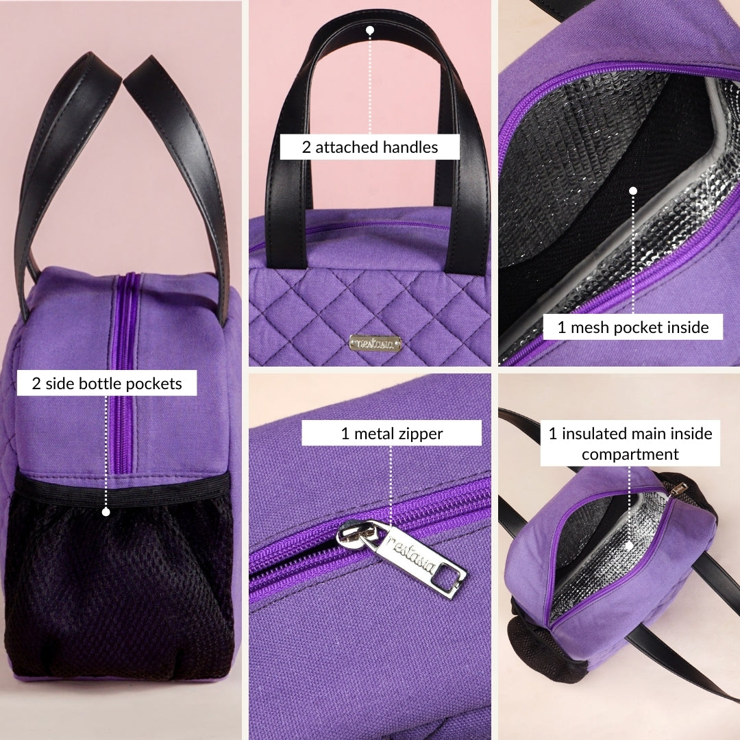 Freshpack Insulated Daily Lunch Bag Purple Nestasia