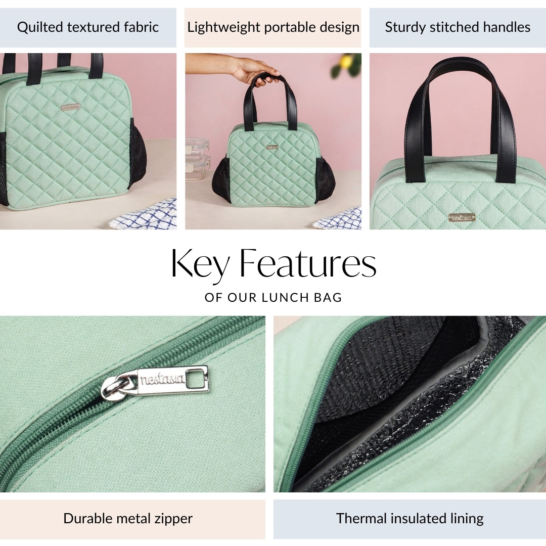 Freshpack Quilted Lunch Bag Mint Nestasia