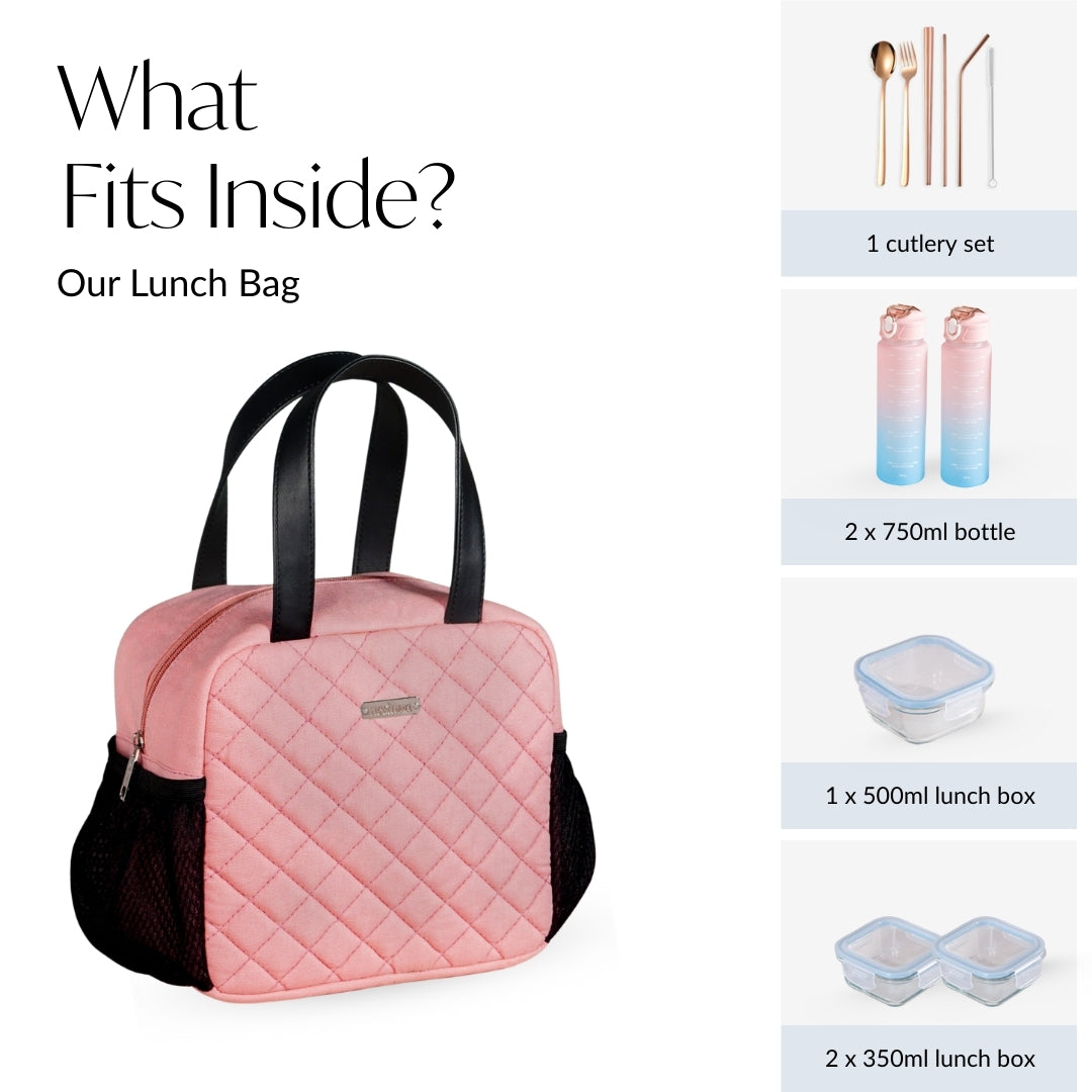 Freshpack Thermal Lunch Bag Pink Nestasia