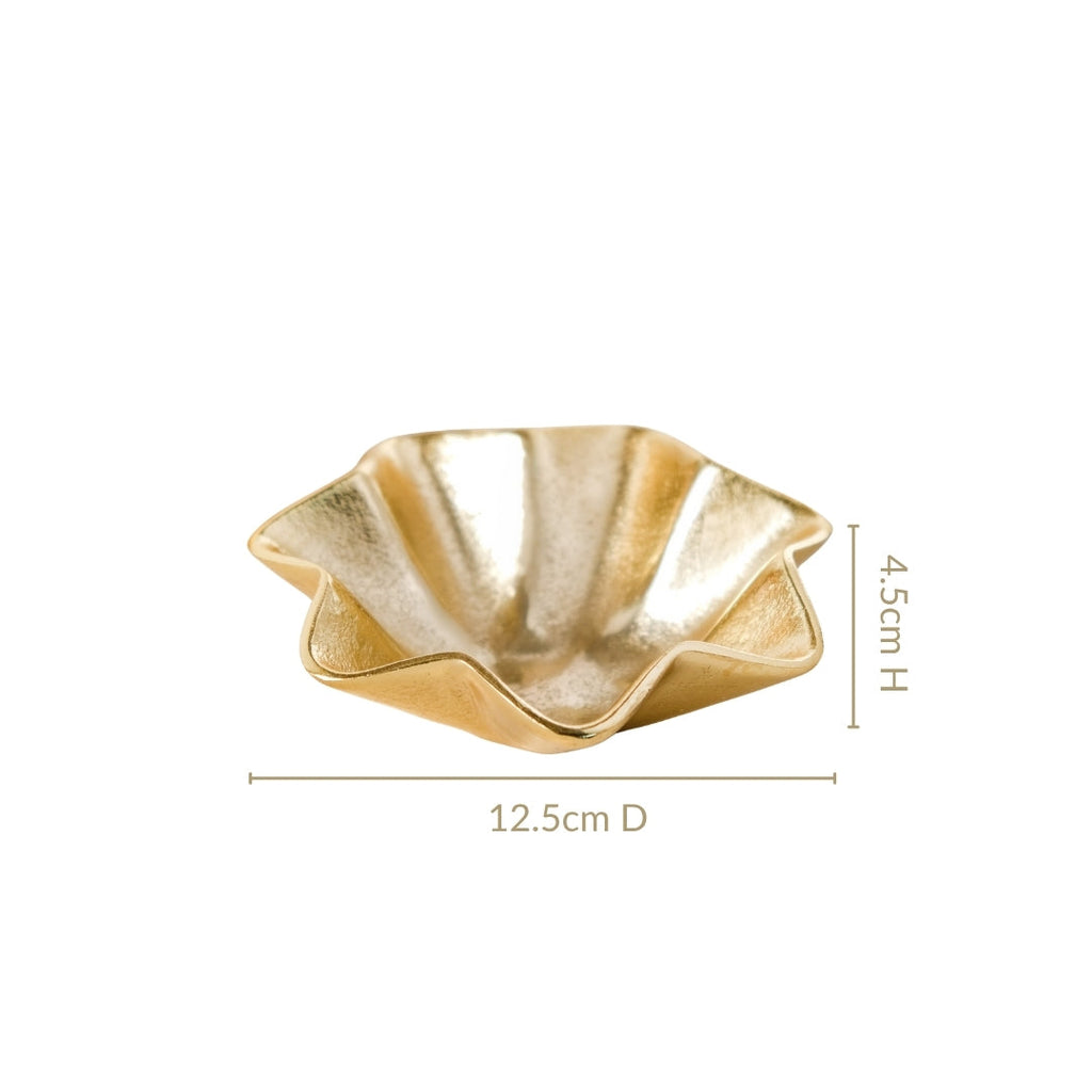 Frill Metal Trinket Bowl Set Of 2 Nestasia