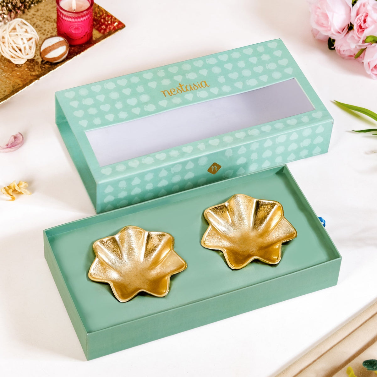 Frill Metal Trinket Bowl Set Of 2 Nestasia