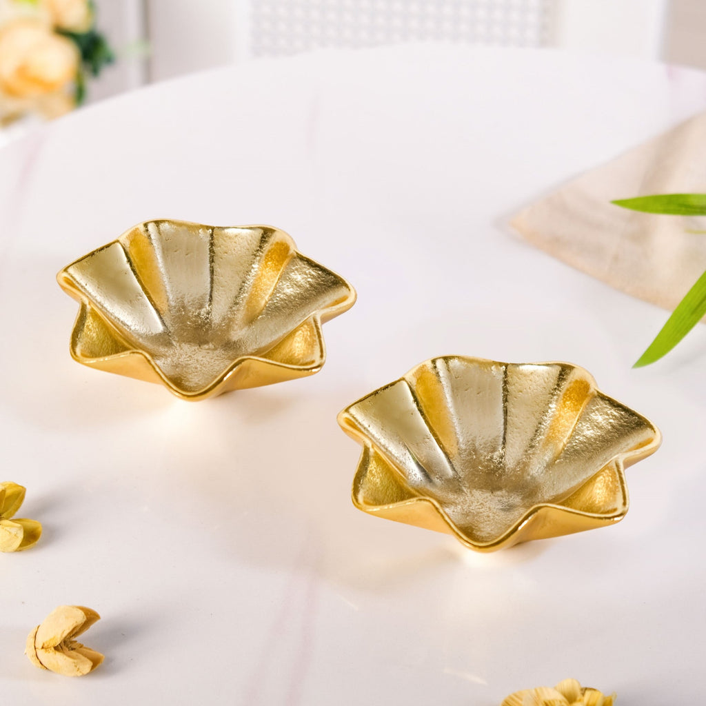Frill Metal Trinket Bowl Set Of 2 Nestasia